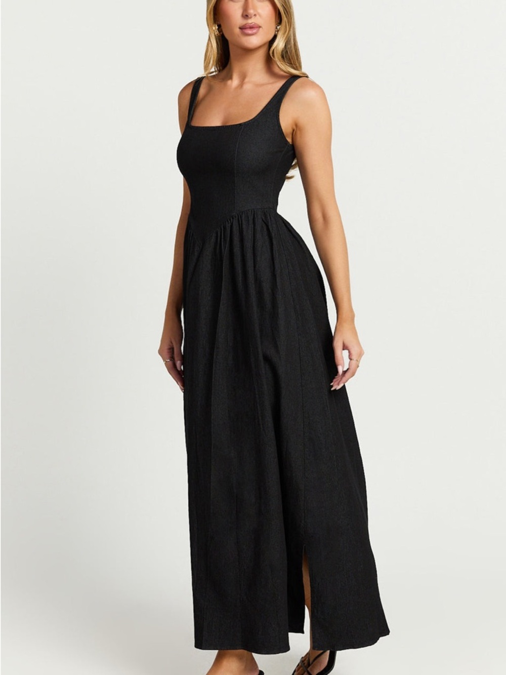 NWOT SHOWPO RHAZIYA MIDI DRESS, BLACK Size 16 - Picture 2 of 7